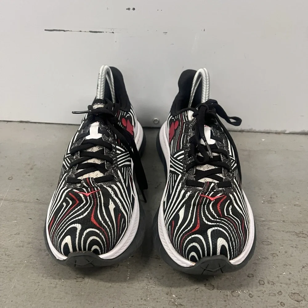Hoka One One Mach 5 Running Shoes Black White Red Womens Size 7.5 B Marathon - Picture 5 of 9